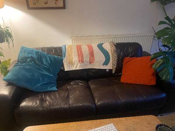 3 seater leather sofa