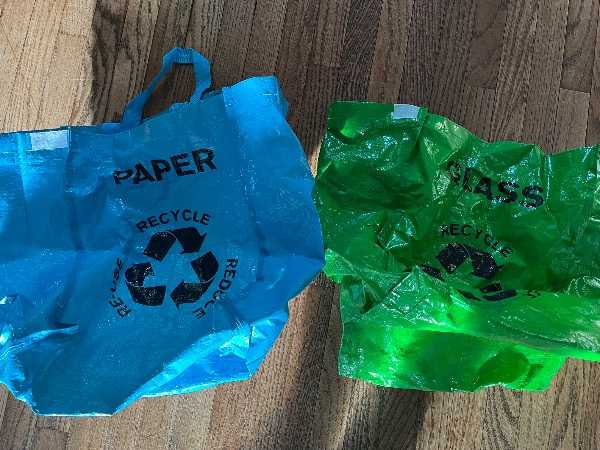 Glass and Plastic Recyling Bags