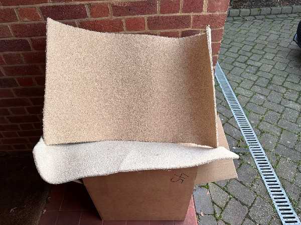 Four pieces of wool carpet off-cuts