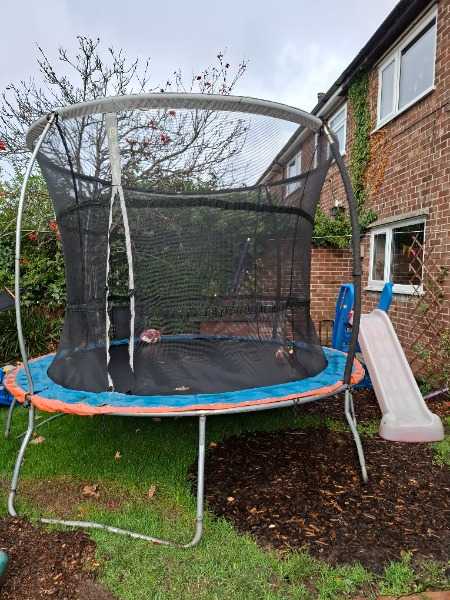 Trampoline and slide