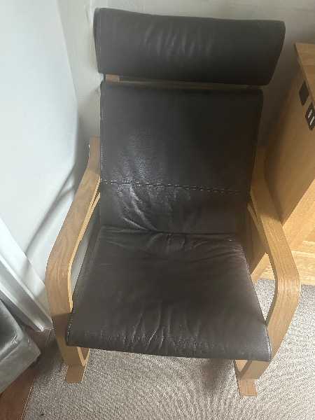 X2 leather rocking chairs