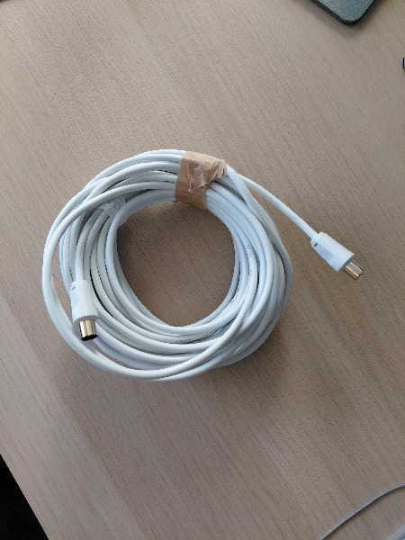 10m Male to Male Coaxial Aerial Cable