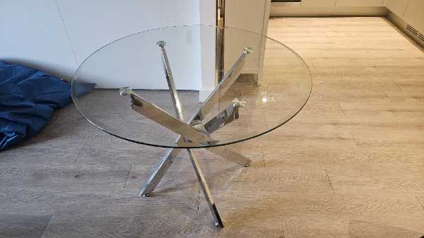 Glass top table
