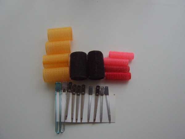hair rollers and hair clips