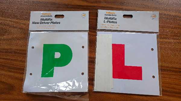 L and P plates