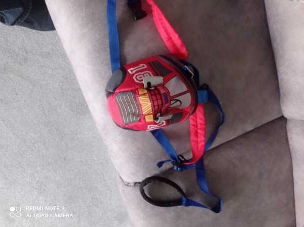 Toddler backpack with wrist strap