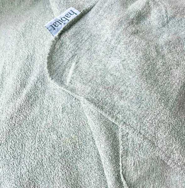 Grey cotton double bedspread/blanket 2.40m x 2.40m.