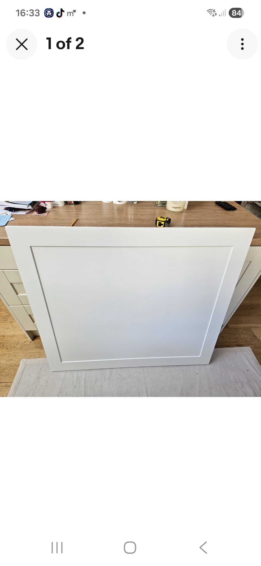 Large 'Pure White' Shaker Style Door 1200cm X 1000cm X 20cm Brand New In Box.