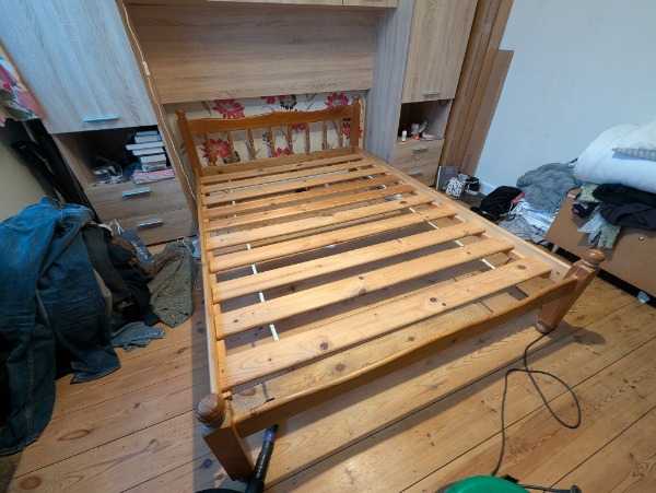 Pine bed frame