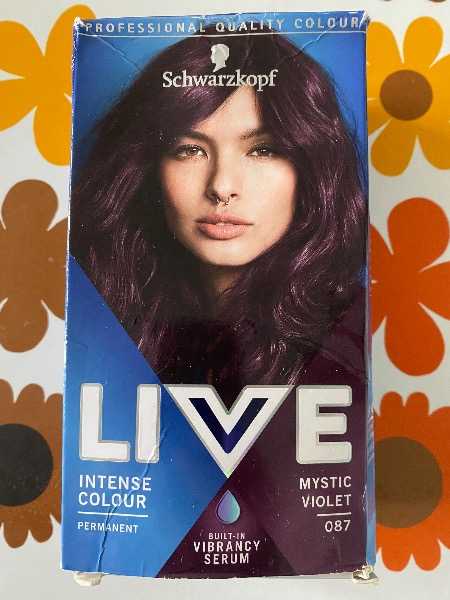 Mystic violet hair dye.