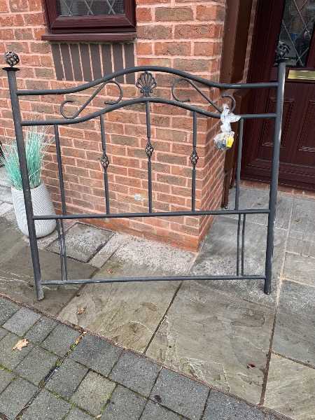 Metal headboard