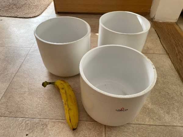 3 medium ceramic plant outer pots