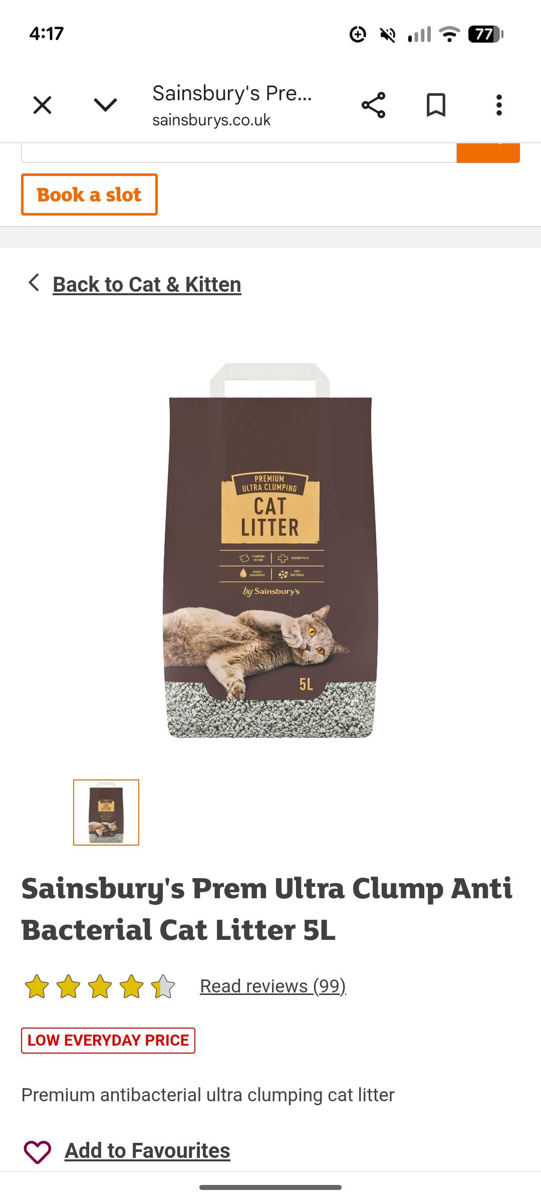 Sainsbury's cat litter 5l